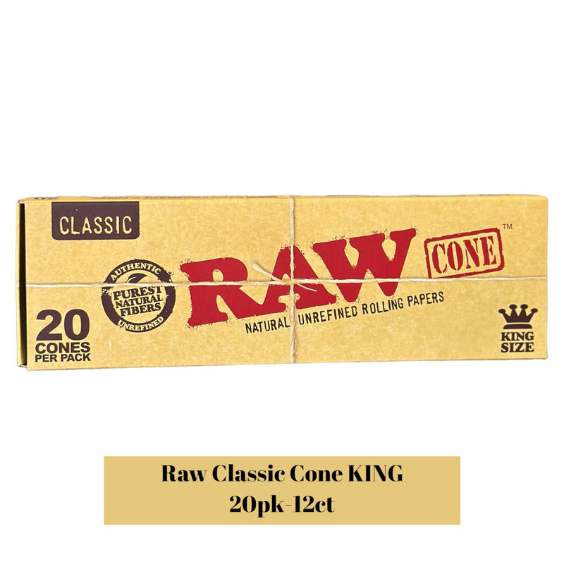 Raw Classic Cone KING 20pk-12ct