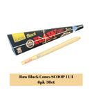 Raw Black Cones SCOOP 1 1/4 6pk-30ct