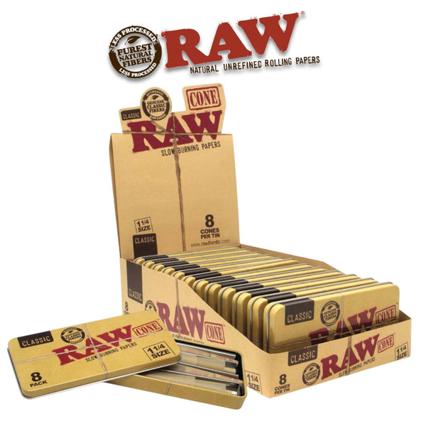 Raw Classic TIN Cone 1 1/4-8ct