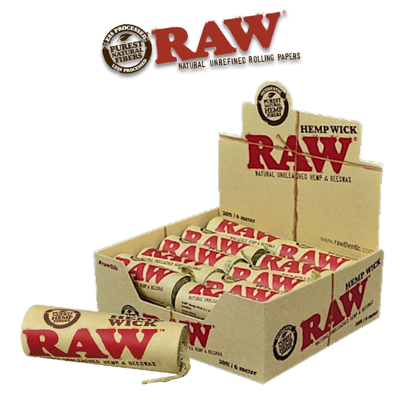 Raw Hemp Wick- 20FT Roll -20ct