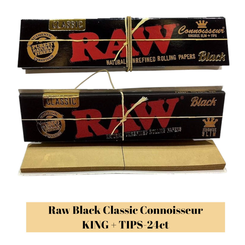 Raw Black Classic Connoisseur KING + TIPS-24ct