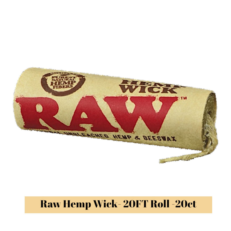 Raw Hemp Wick- 20FT Roll -20ct