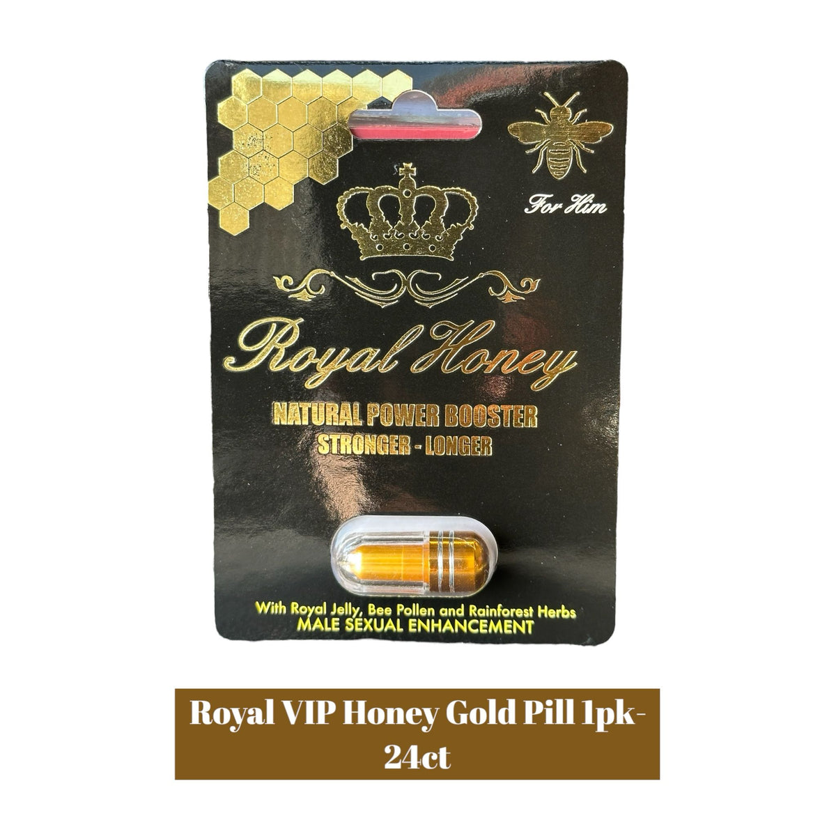 Royal Vip Honey Gold Pill 1pk- 24ct | SoCAL Distro LLC