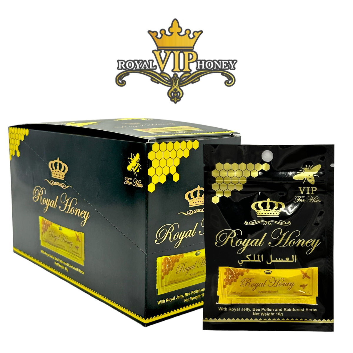 Royal Vip Honey Black Sachet Display-35ct | SoCAL Distro LLC