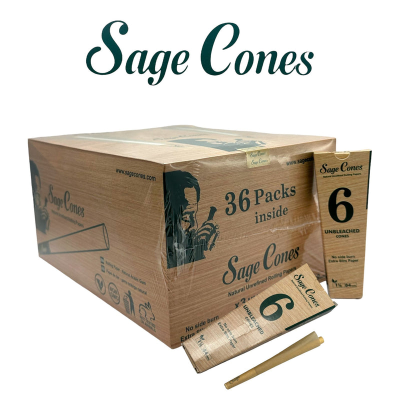 Sage Cones 1 1/4 6pk- 36ct Display