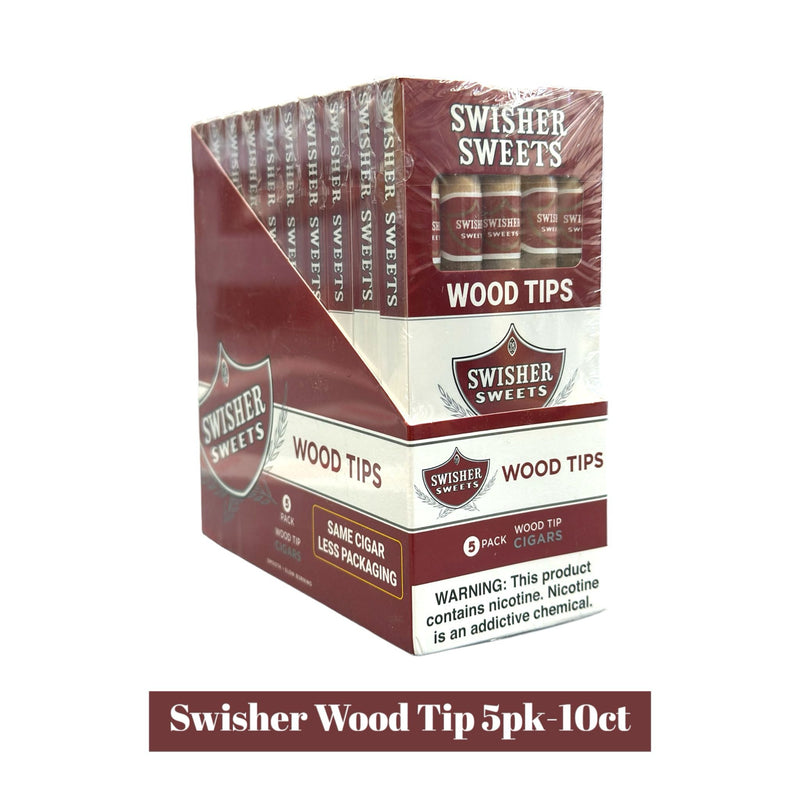 Swisher Wood Tip 5pk - 10ct