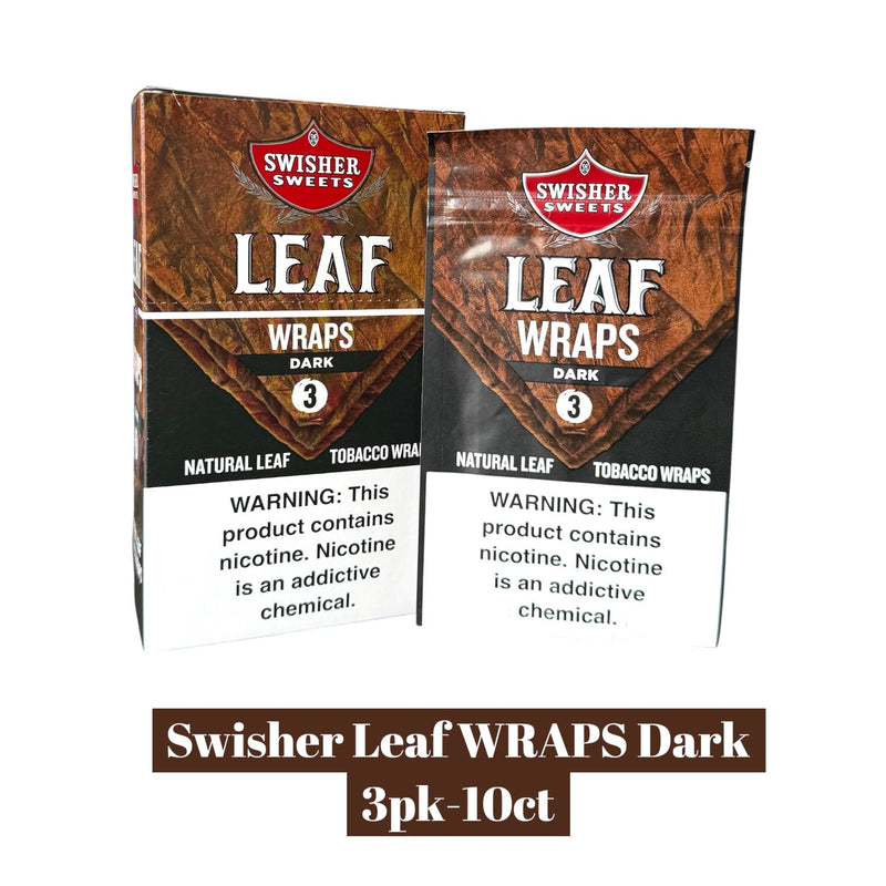tobacco leaf wrap Esko Wraps Swisher Leaf Wraps 3pk-10ct