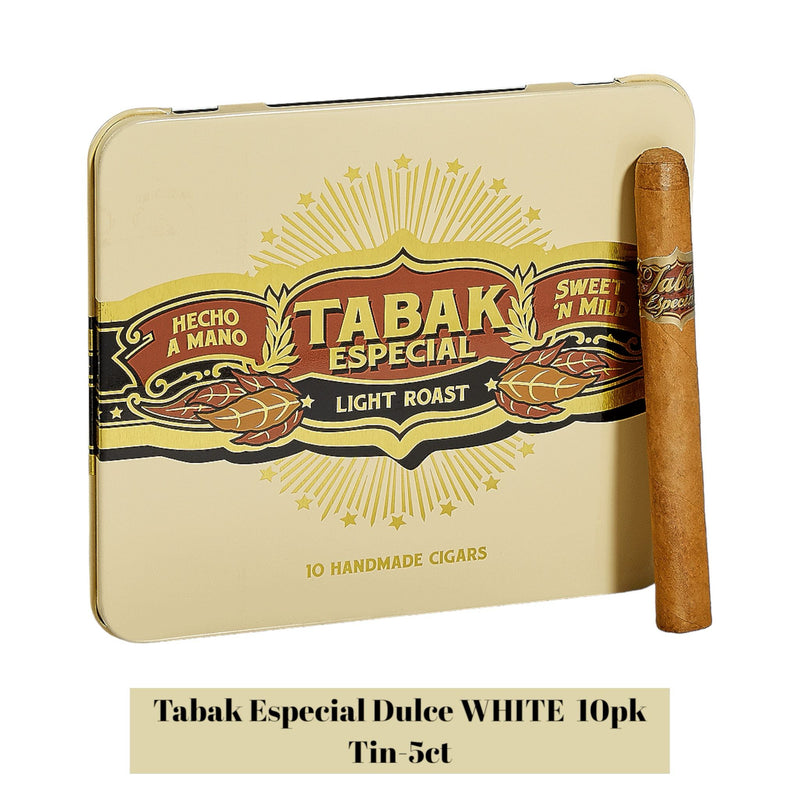Tabak Especial Dulce WHITE  10pk Tin-5ct
