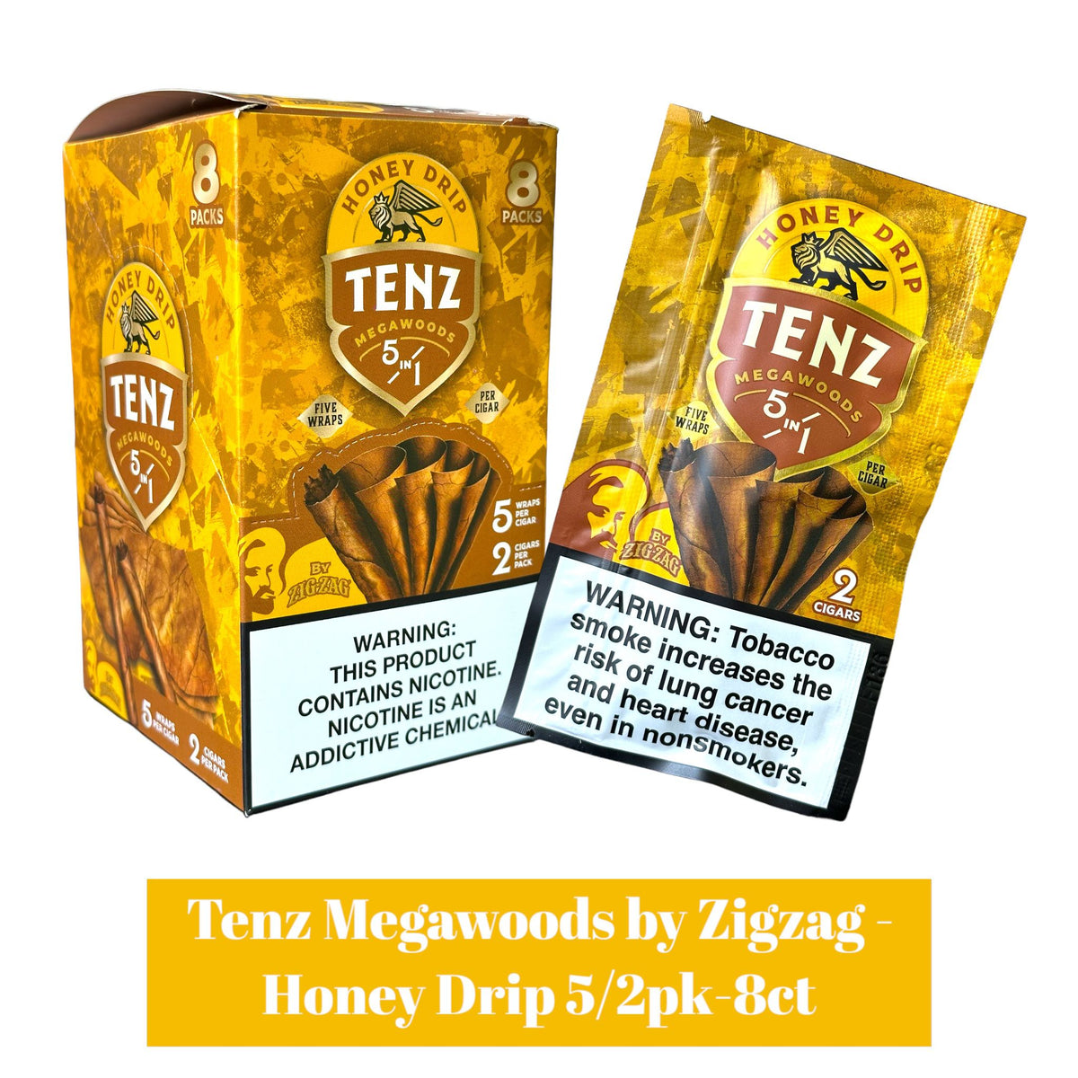 Tenz Megawoods By Zig Zag 5/2pk -8ctSoCAL Distro LLC