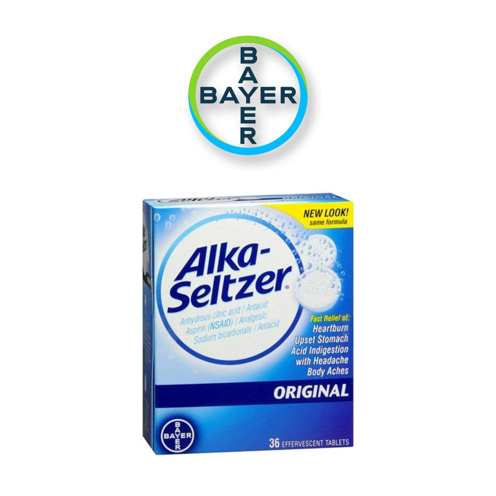 Alka Seltzer Antacid Aspirin Original 2pk 36ct SoCAL Distro LLC