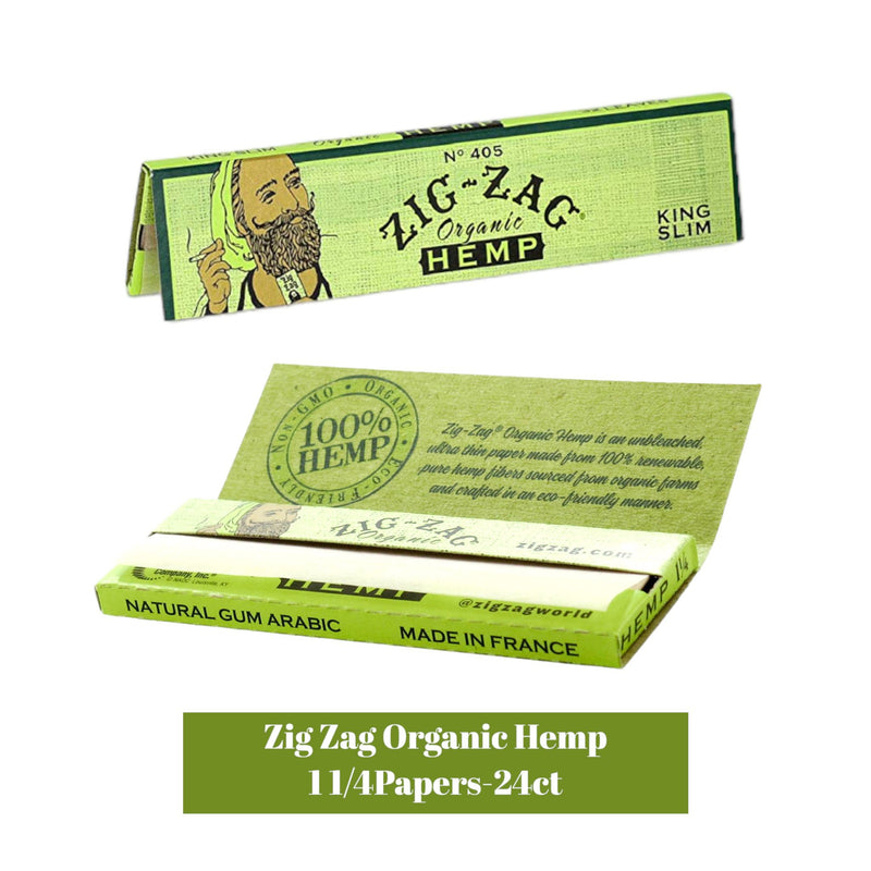 Zig Zag-Organic Green 1 1/4 24pack