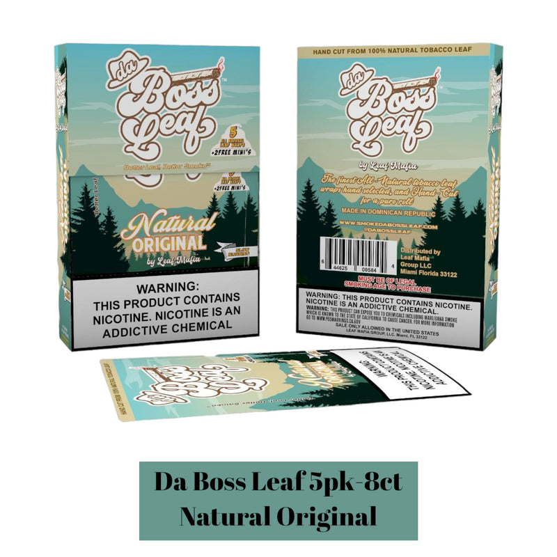 tobacco leaf 4 less & vapor Alternative Smoke and one tube of Nux vomica 30C Da Boss Leaf 5pk-8ct
