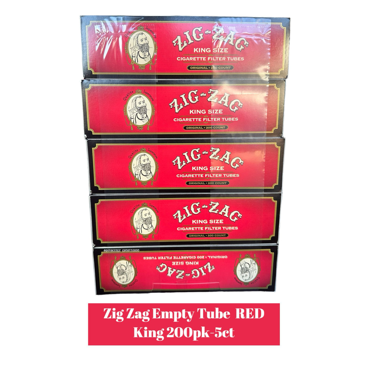 zig zag king size cigarette filter tubes Zig Zag Empty Tube King 200pk-5ct
