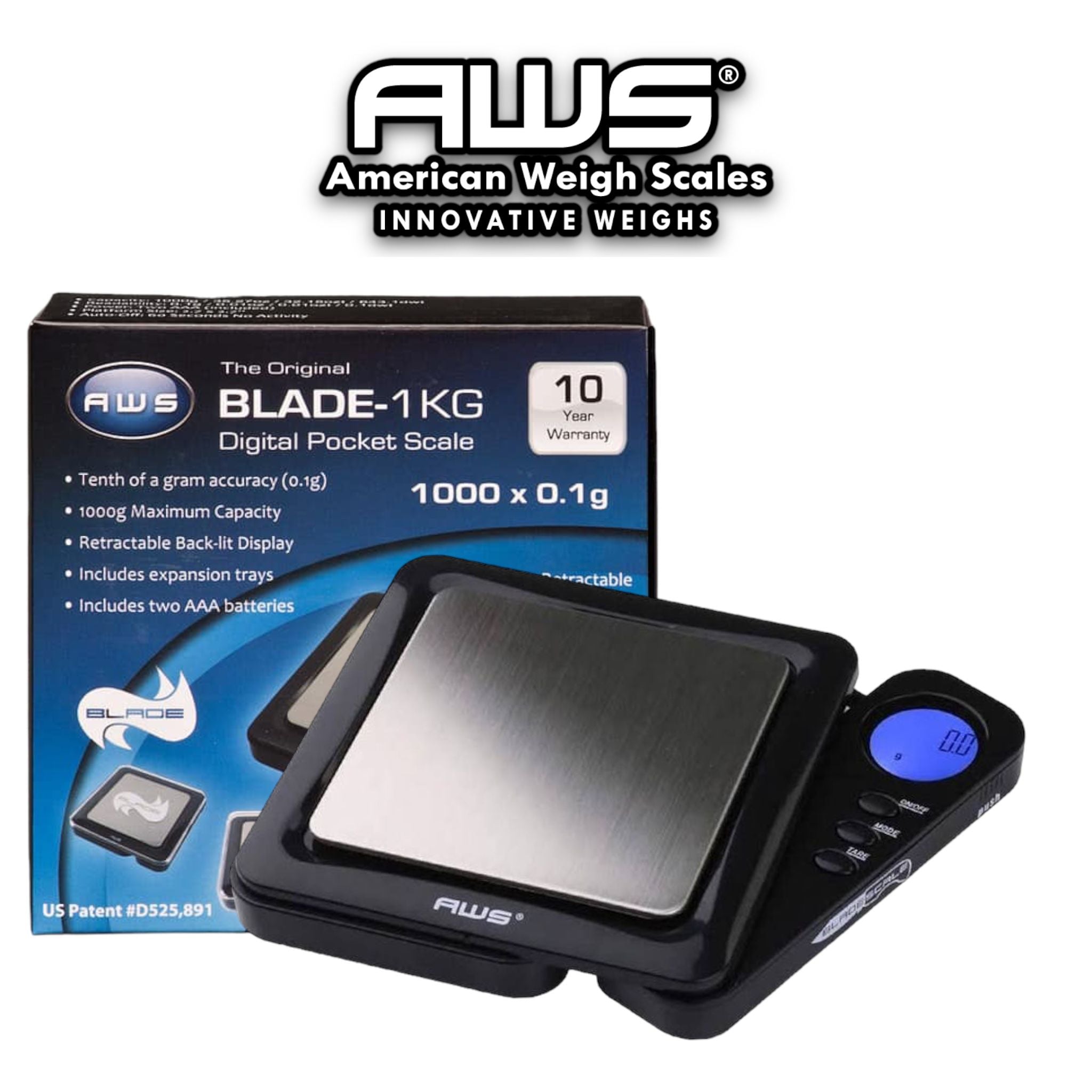 American Weigh Scales Digital Pocket Scale Black - Aws-600-Blk