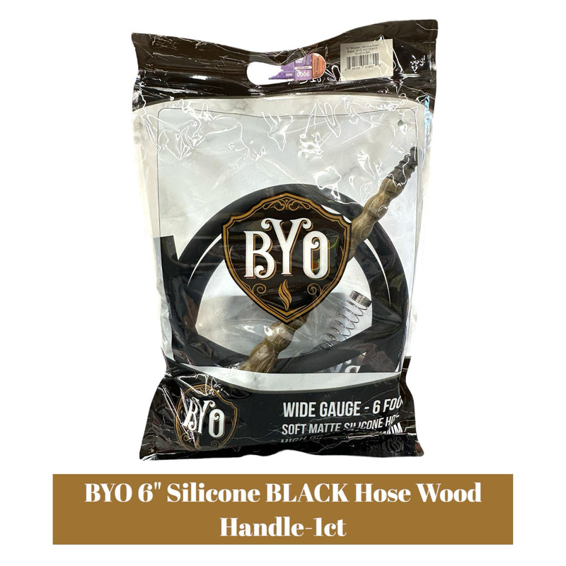 B.Y.O 6" Silicone Hose Wood Handle - 1ct