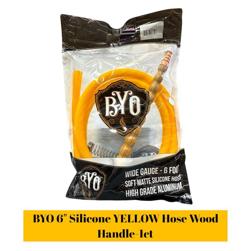B.Y.O 6" Silicone Hose Wood Handle - 1ct
