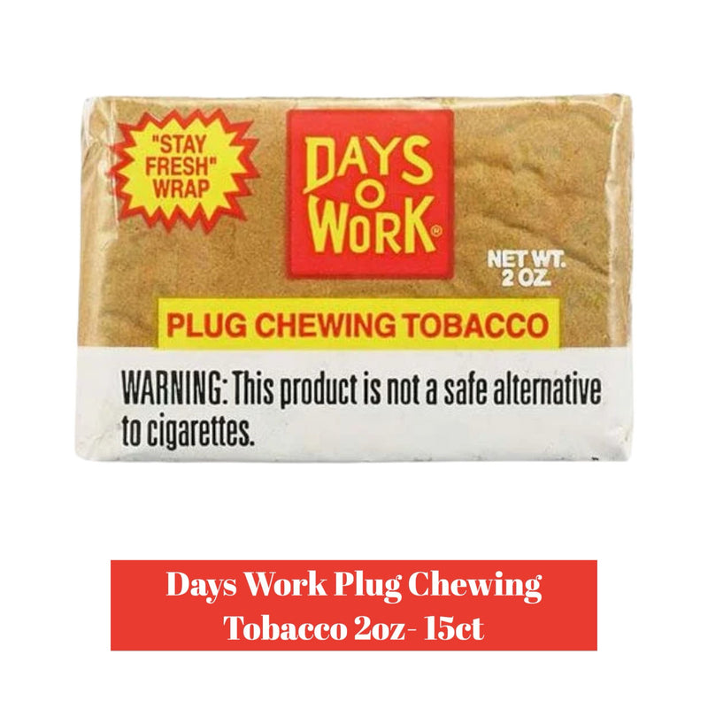 Days Work Chewing Tobacco 2 oz cuts Display-15ct