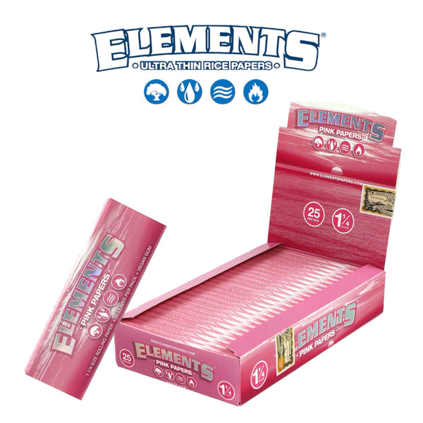 Elements Rolling Paper PINK 1 1/4 - 25ct