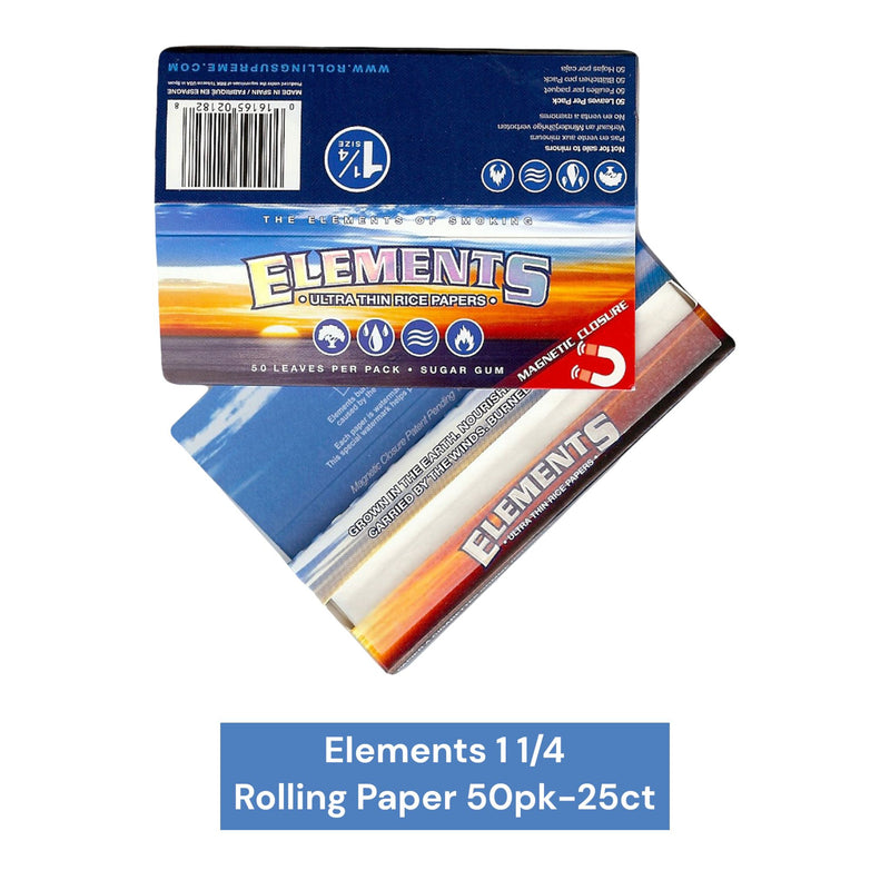 Elements Rolling Paper 1 1/4-25ct