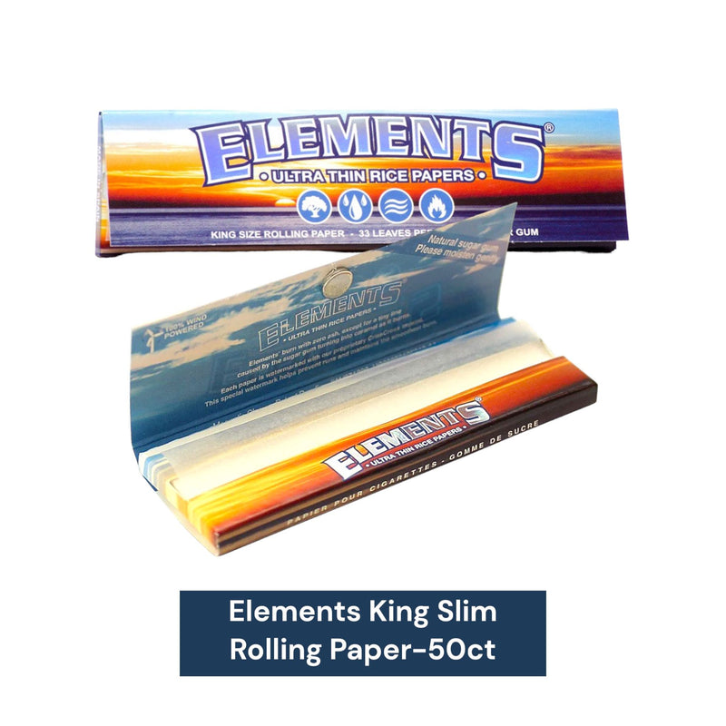 Elements Rolling Paper King Slim-50ct