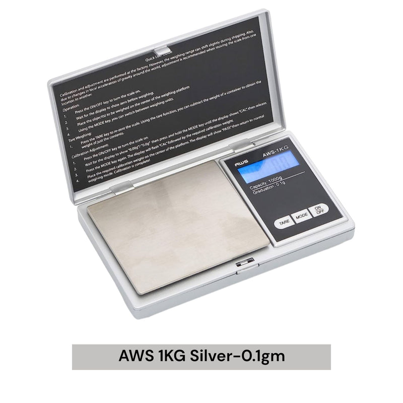 AWS-1KG Silver 0.1 gm Digital Scale