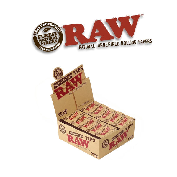 Raw Wide Perforated Tips- 50ct