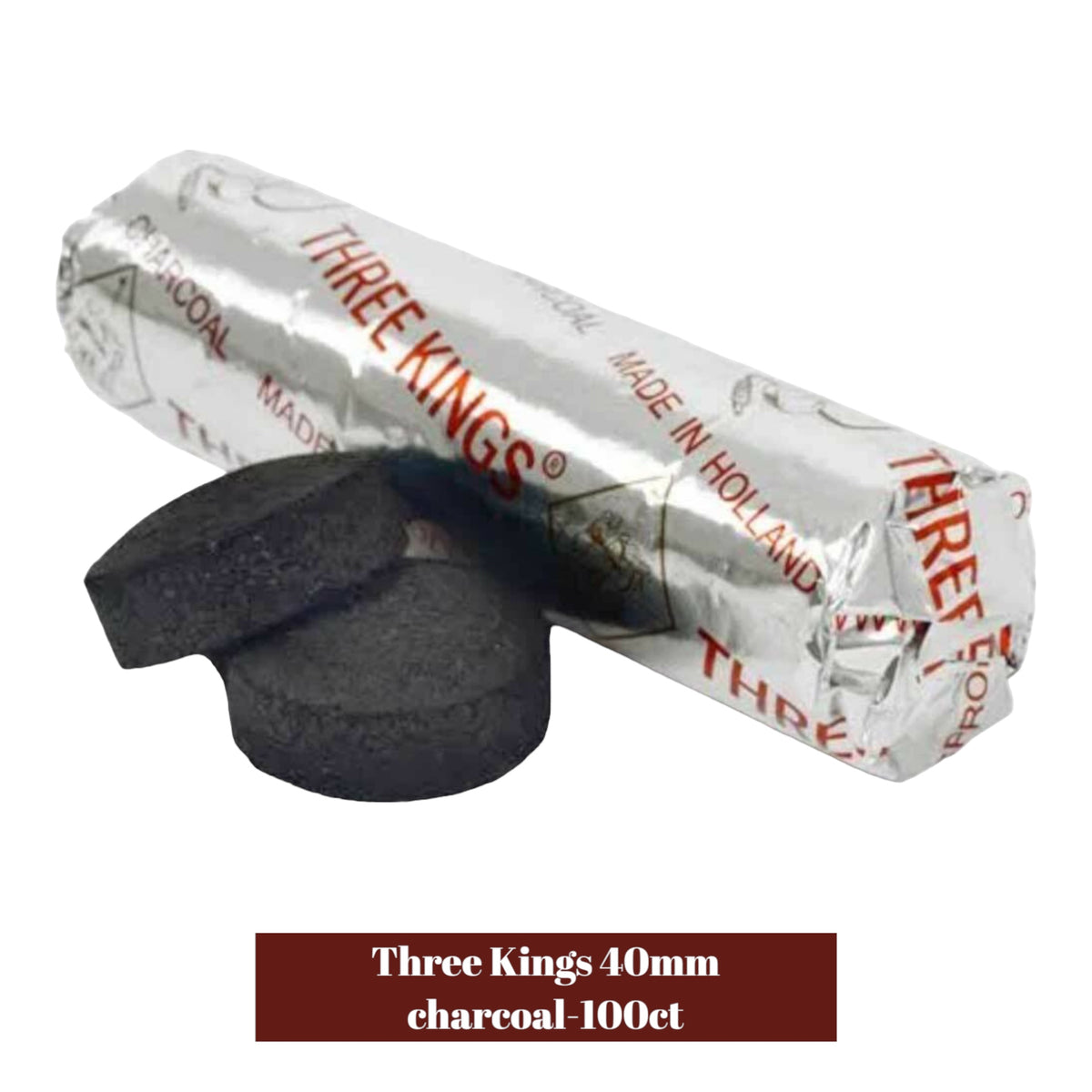 Three Kings Charcoal 40mm-100ct
