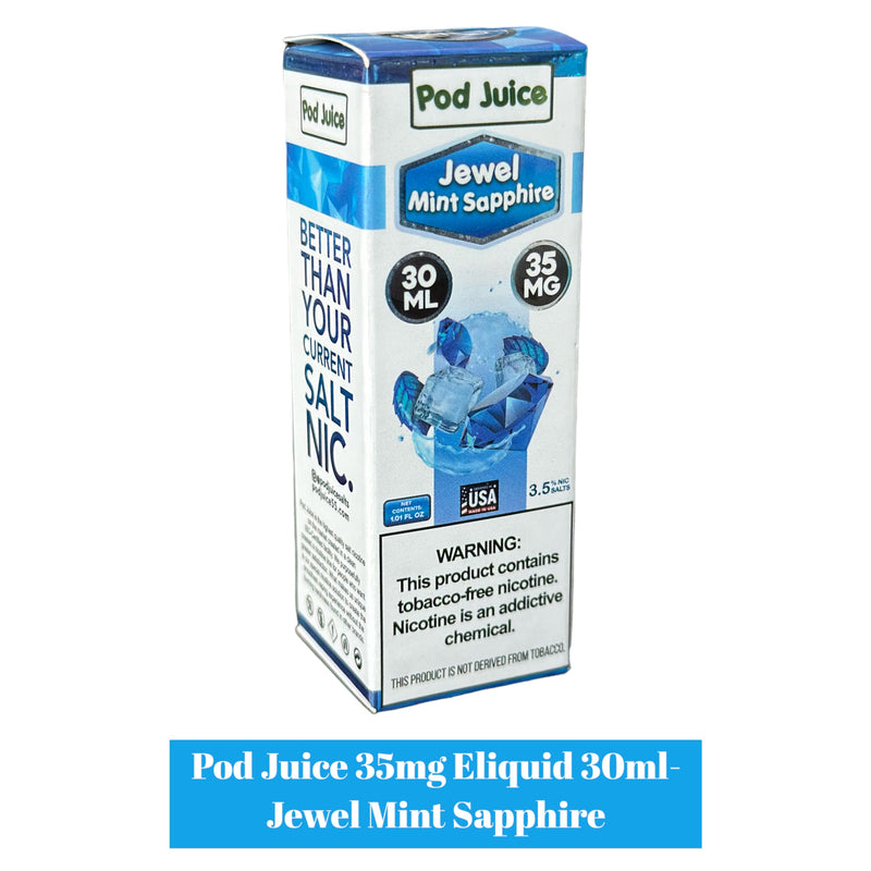 jewel mint sapphire vape juice Pod Juice 35mg- 30ml
