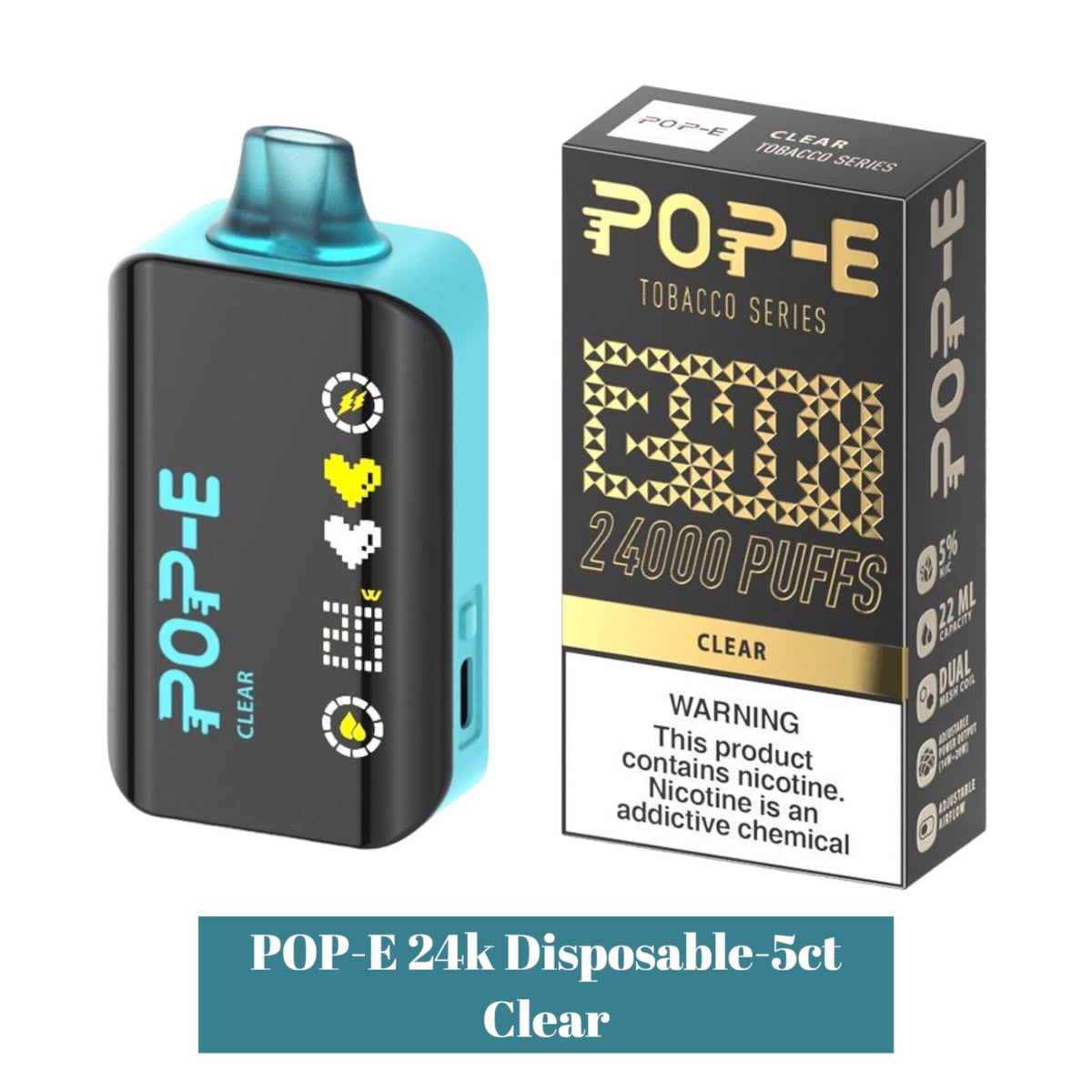POP-E 24K Disposable - 5ct POP-E 24K Disposable - 5ct