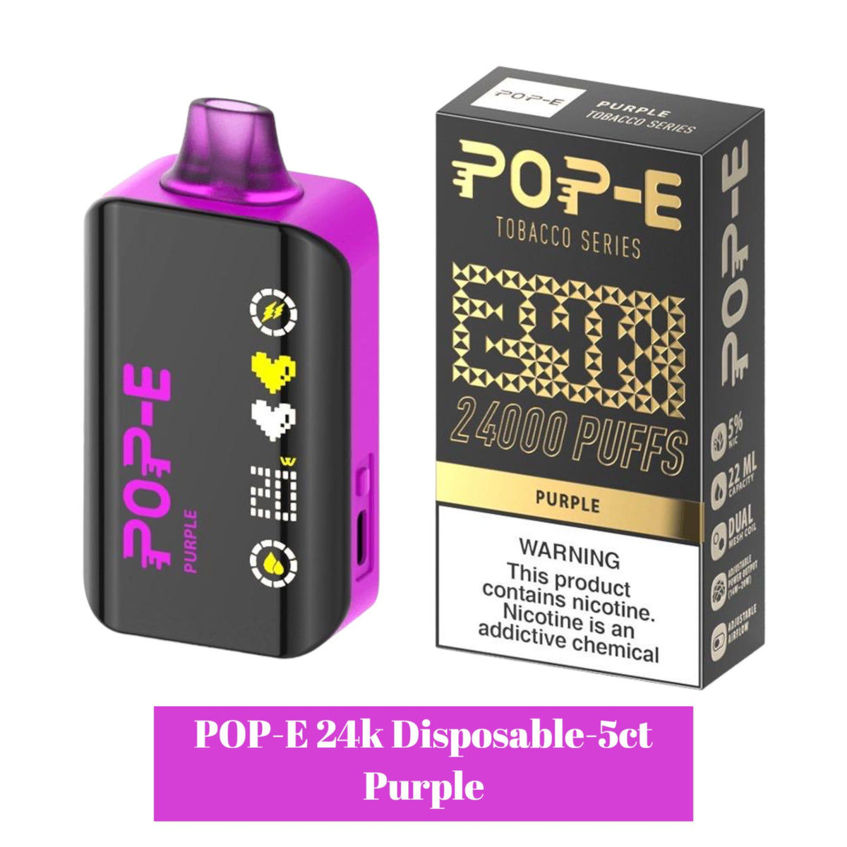 POP-E 24K Disposable - 5ct POP-E 24K Disposable - 5ct