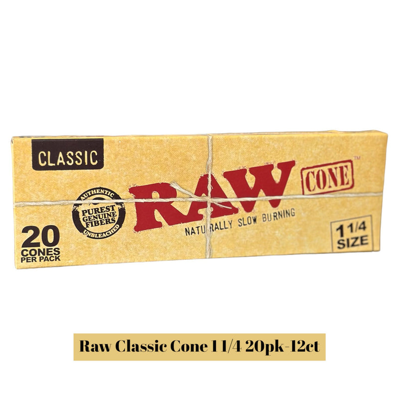 Raw Classic Cone 1 1/4 20pk-12ct