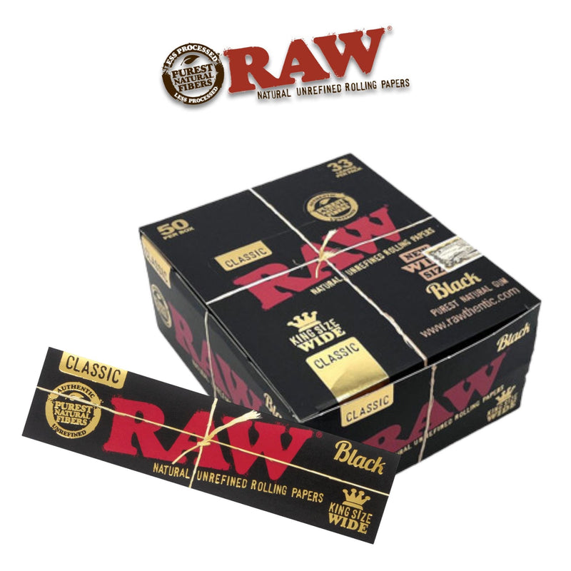 Raw Black Classic Papers King WIDE- 50ct