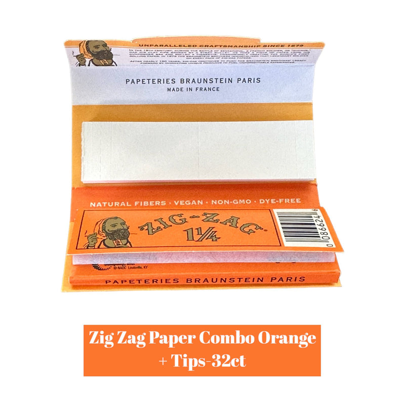 Zig Zag Paper Combo Orange + Tips-32ct