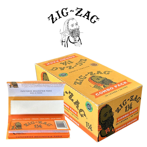 Zig Zag Paper Combo Orange + Tips-32ct