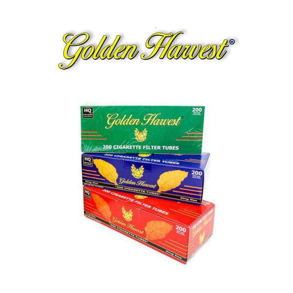 Golden Harvest Empty Cigarette King Tubes 200ct- 5Pack