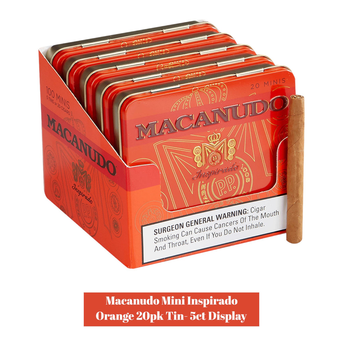 Macanudo Mini Inspirado 20pk Tin-5ct DisplaySoCAL Distro LLC