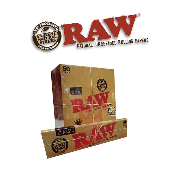 Raw Classic Rolling Papers King Slim 50pk display