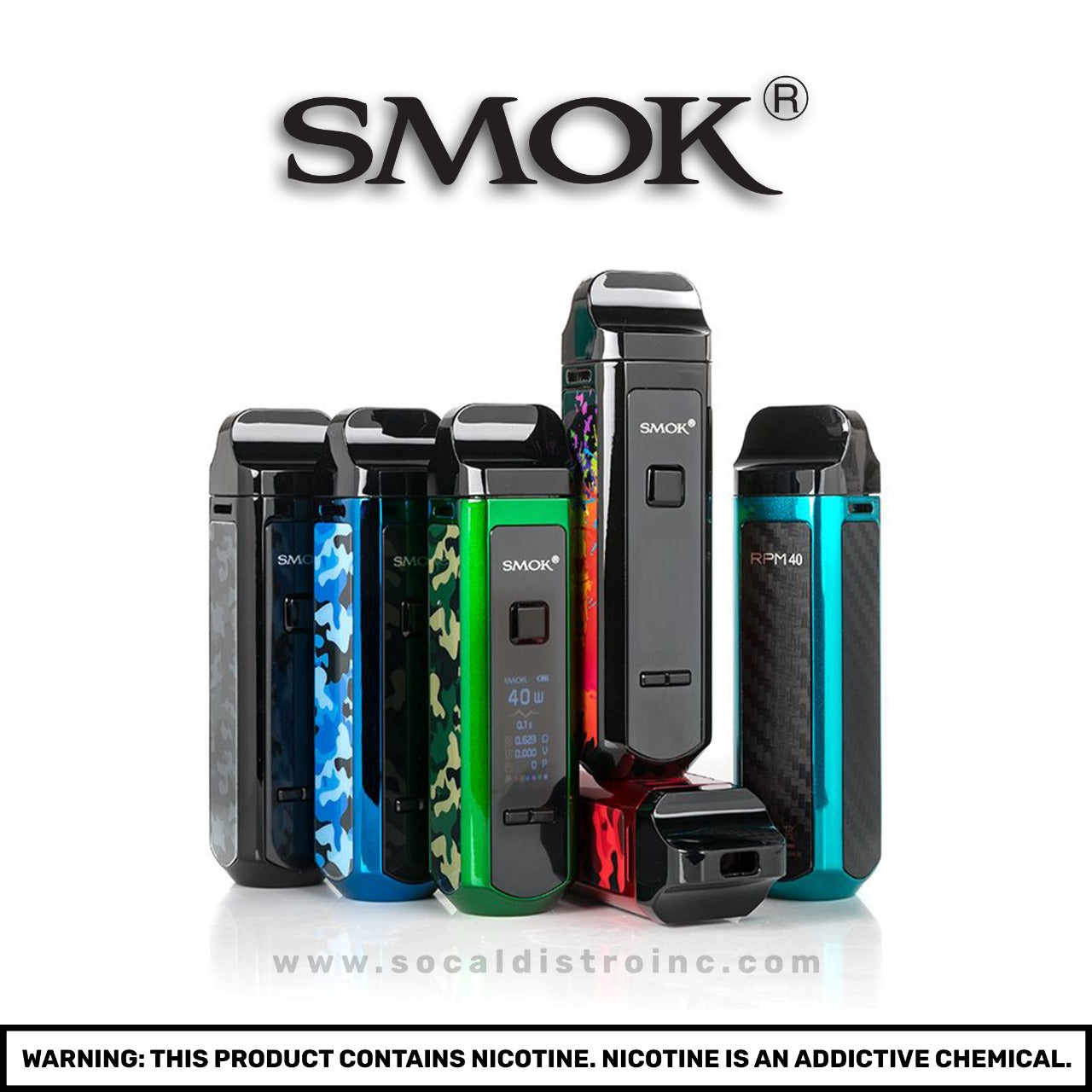 Smok RPM 40 40W Pod Mod Starter Kit by Smok | SoCAL Distro LLC