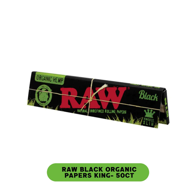 Raw Black Organic Papers King- 50ct