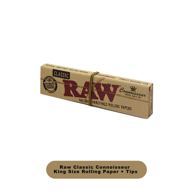 Raw Classic Connoisseur King Size Papers+Tips-24ct