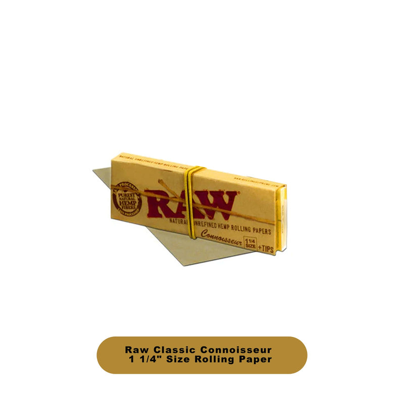 Raw Classic Connoisseur 1 1/4 Size Papers+Tips-24ct